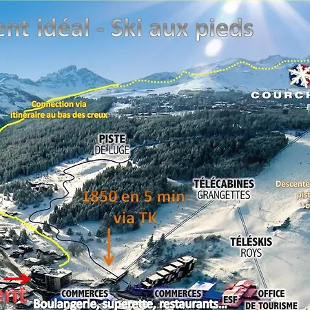 1550 - Veritable Aux Pieds - Les Tovets T2 - 47m2 - 4p Apartamento